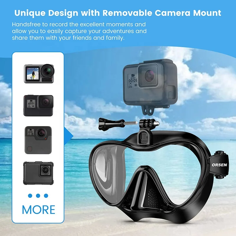 Snorkel Set Silicone Face Mirror Swimming Snorkeling Mask Diving Glasses