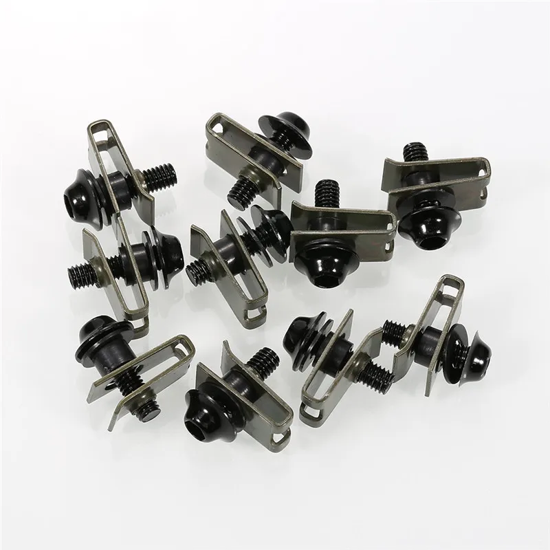10Pcs Aluminium M5 5mm Fairing Bolts Fastener Clips Screw Spring Nuts Car Motorcycle Accessories Metal Nuts & Bolts Motorcycle
