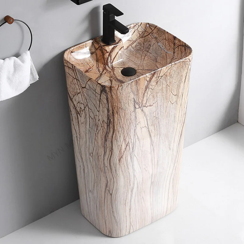 Modern Design Stone Freestanding Sink Marble Bathroom Sink Hand Wash Basin