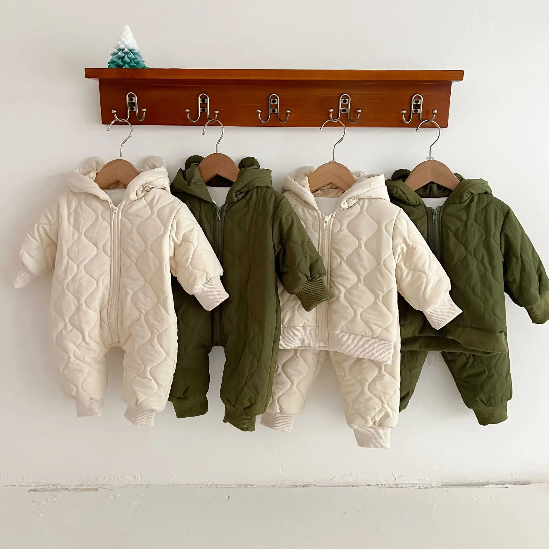 Kids Jackets Boys Winter Thick Coats Warm Cashmere Jumpsuit Romper For Girls Hooded Jacket Children Clothes Toddler Overcoat
