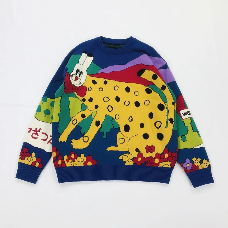 
Accept small order OEM jumpers manufacturer jacquard knitted custom christmas sweater 