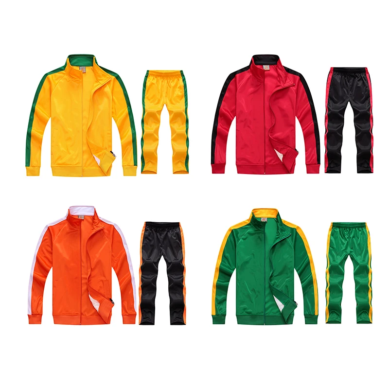 Спортивная одежда без рисунка на заказ, подходящий мужской спортивный костюм, женский спортивный костюм из полиэстера, детский спортивный костюм для команды