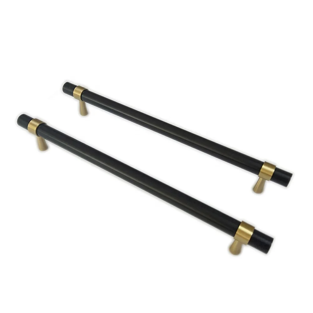 furniture handles Black T bar handle for kitchen cabinet door wardrobe