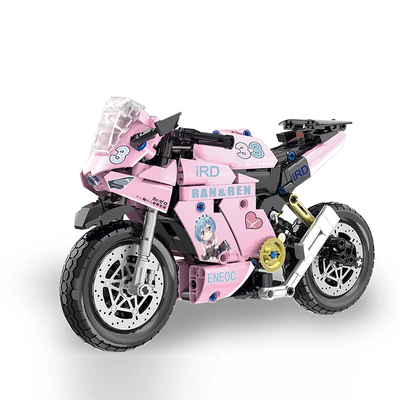 Montessori Toys Early Education Create Build Your Own Motorcycle 510PCS Assembling Building Blocks Technical Motor
