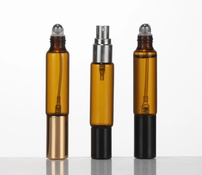 Double Head Packaging Bottle Perfume Spray and Roll on 2 in 1 Sub Package Double Ended Roller Ball Bottle Glass Free Sample