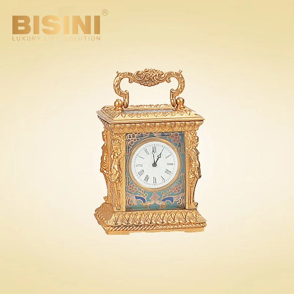 Fashionable European Small leather case watch gold-plated small cast copper Luxurious noble exquisite collection clock