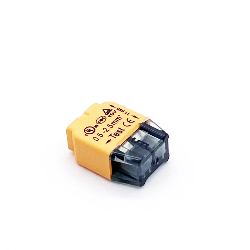 Quick Wires Push-In Connectors For 2.5mm2 24A 300V Direct Push-In Electrical Wire Terminal Blocks For 2P