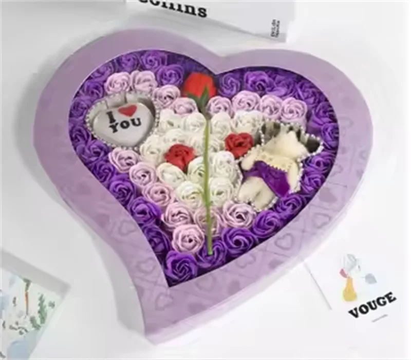 Love 100 Forever Rose Pink Eternal Romantic Valntines For Her Imprint Handmade Preserved Real Flowers Valentines Day Gifts