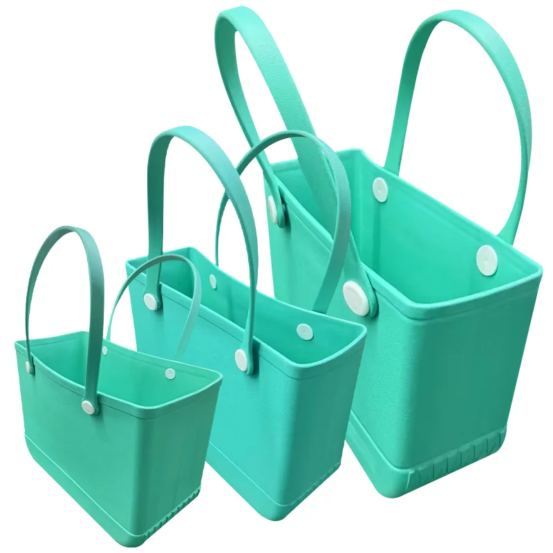 Huayi EVA Waterproof Beach Tote, Rubber Travel Bags Sand proof Large Size Handbag for Sports Gym beach bags women