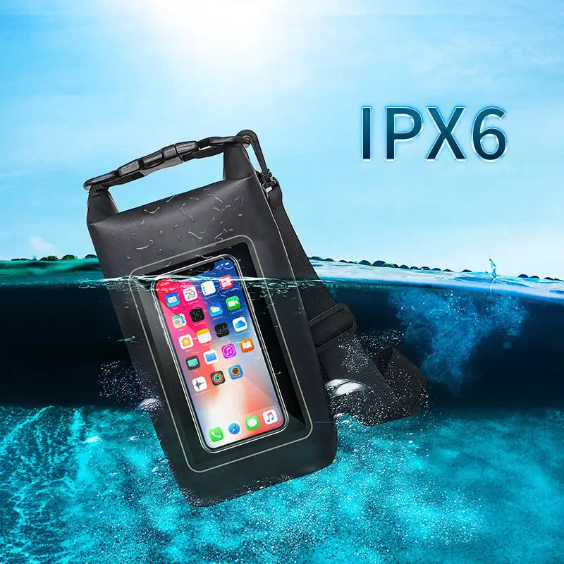 Outdoor Roll Top Waterproof Backpack Travel Floating Waterproof Dry Bag for Kayaking Boating Swimming and Camping  Phone Bag