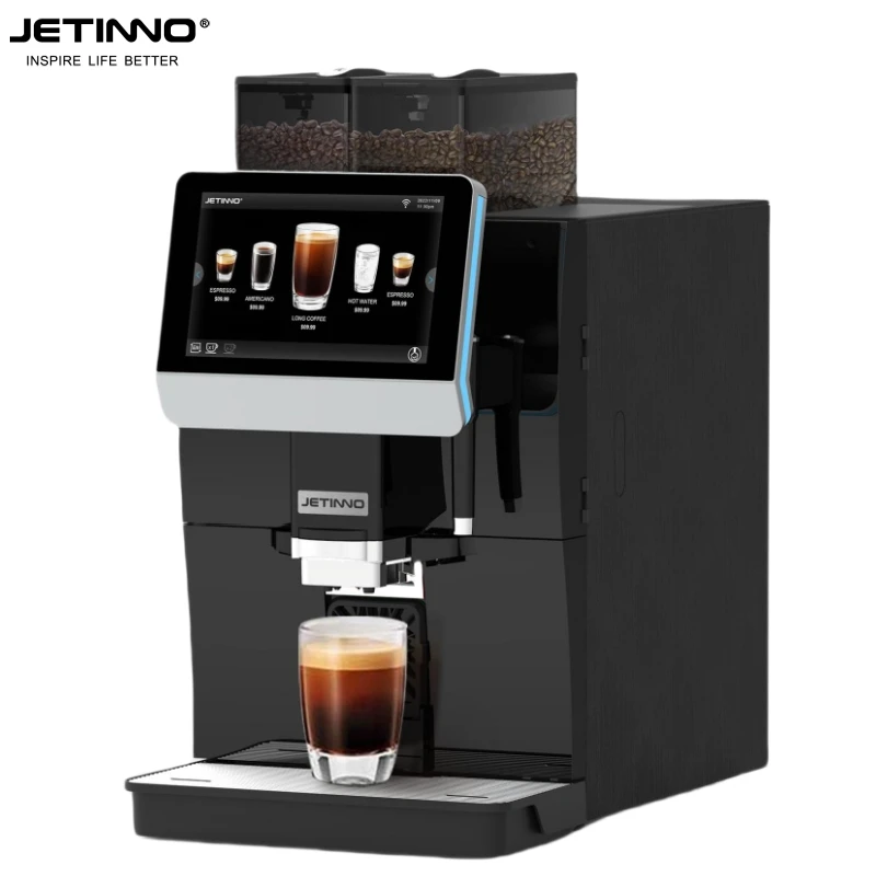 Jetinno JL33D, коммерческая кофеварка для эспрессо, 200 чашки, ежедневная кофемашина от зерна до чашки, автоматическая Коммерческая кофемашина