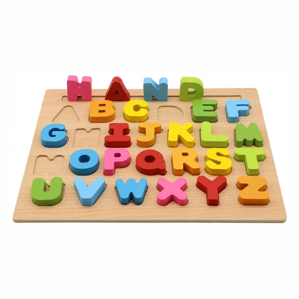 Деревянные головоломки с алфавитом деревянные Обучающие для детей