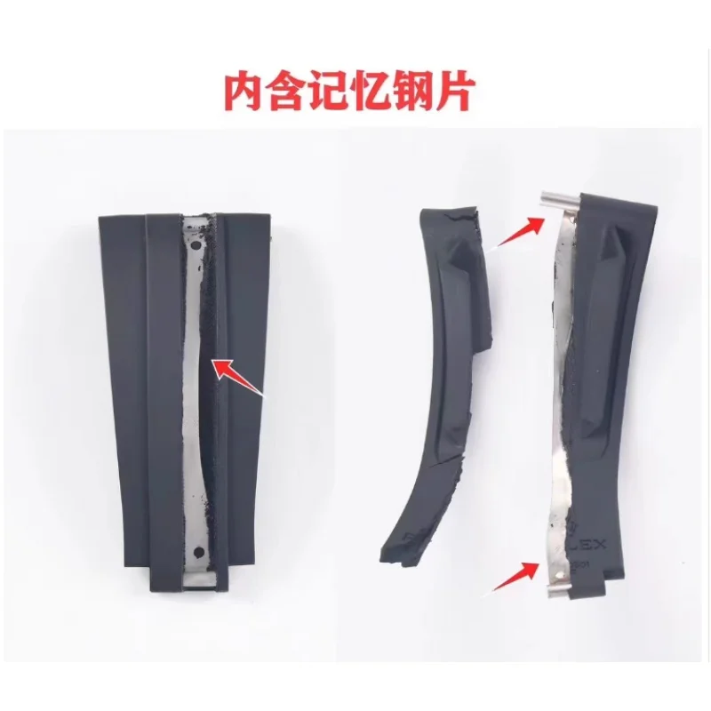 Suitable For R-olex Su-bmariner GMT Daytona Yach 268655 Fluorine Rubber Fkm Strap With Steel Sheet Watch Band Accessories20 21mm