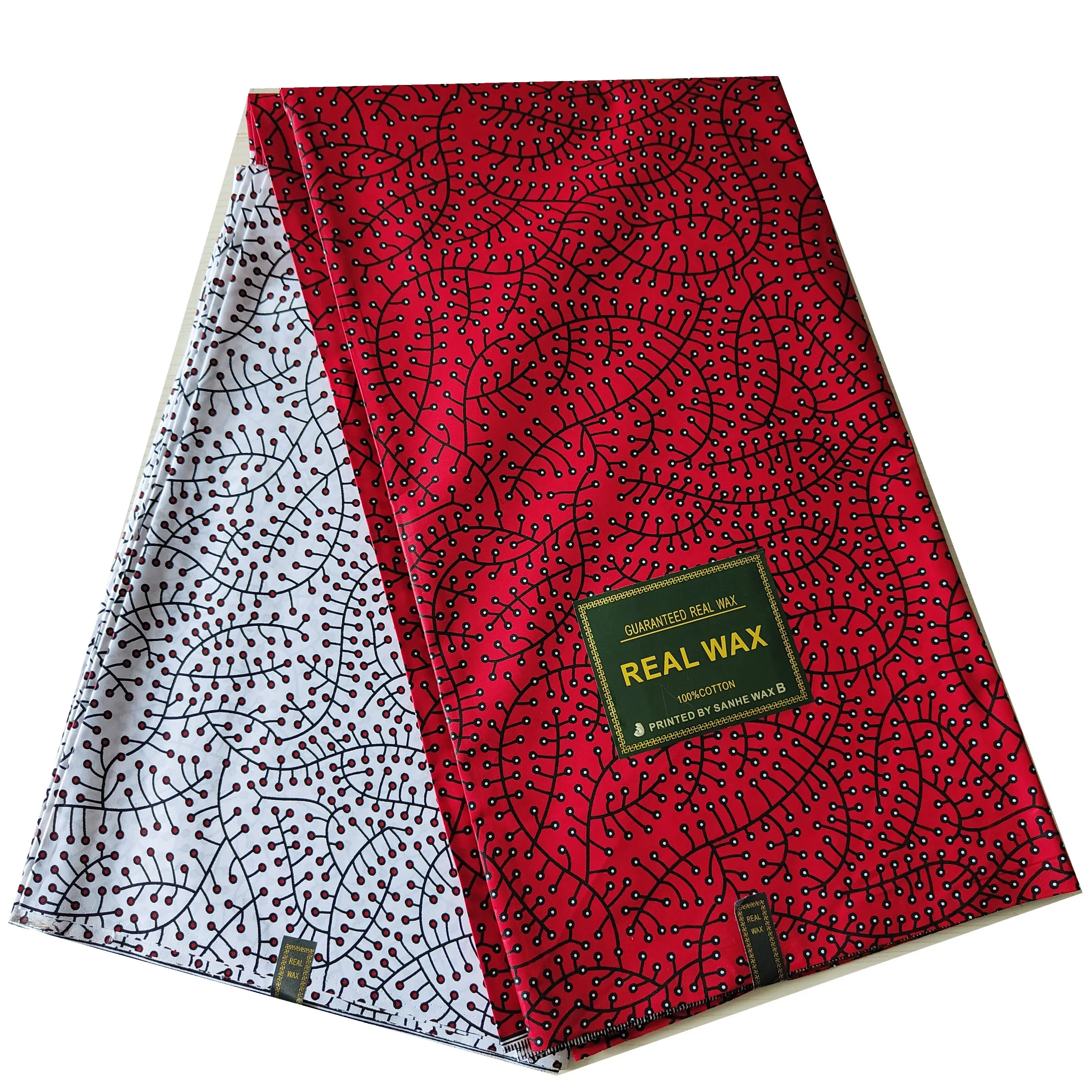 Africa Veritable JAVA Cotton Imitation Wax Fabric manufacturers sanhe real wax Prints 21*24