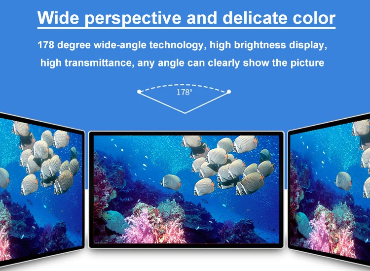 Indoor digital signage Hanging Ceiling Window Advertise Display wall mounted LCD menu board Advertising machine