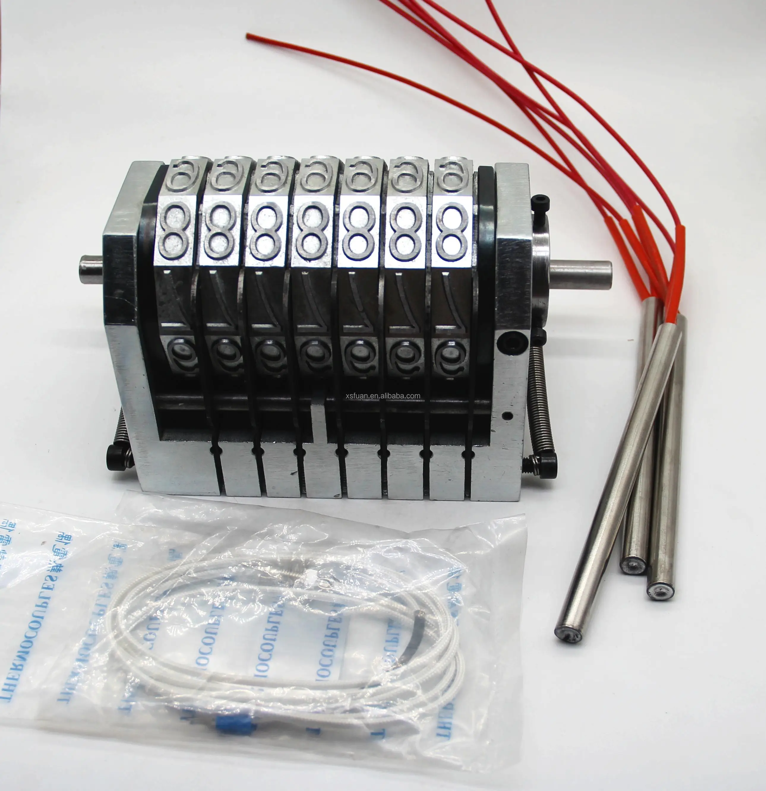 high quality heat printing numbering head heat press stamping number  on plastic