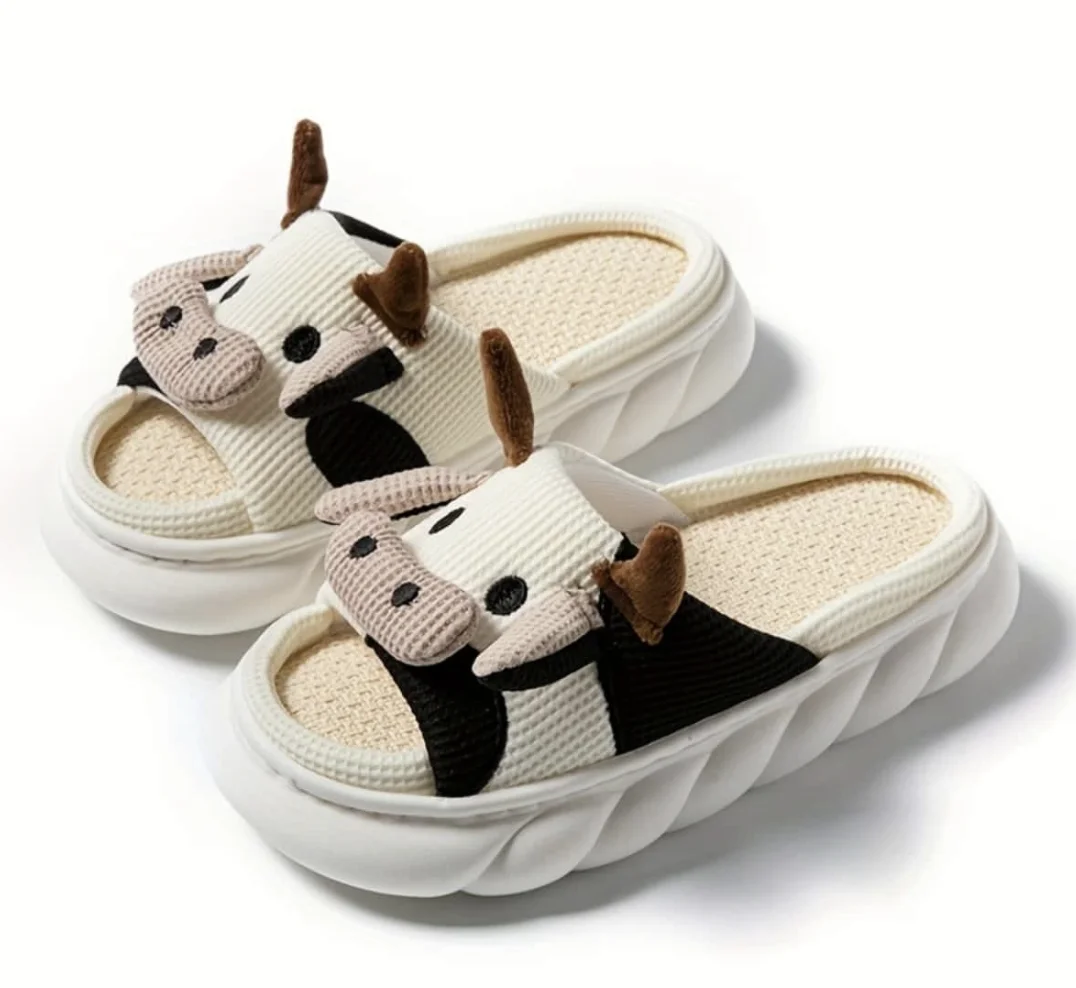 Factory Price Wholesale Cows Four Seasons Linen Opening PVC EVA Sole Summer Sandals and Slippers Linening Flax Home Slippers