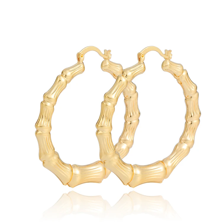 Large Size 60mm Custom Jewelry Fashion Earrings Brass Women Big Earrings