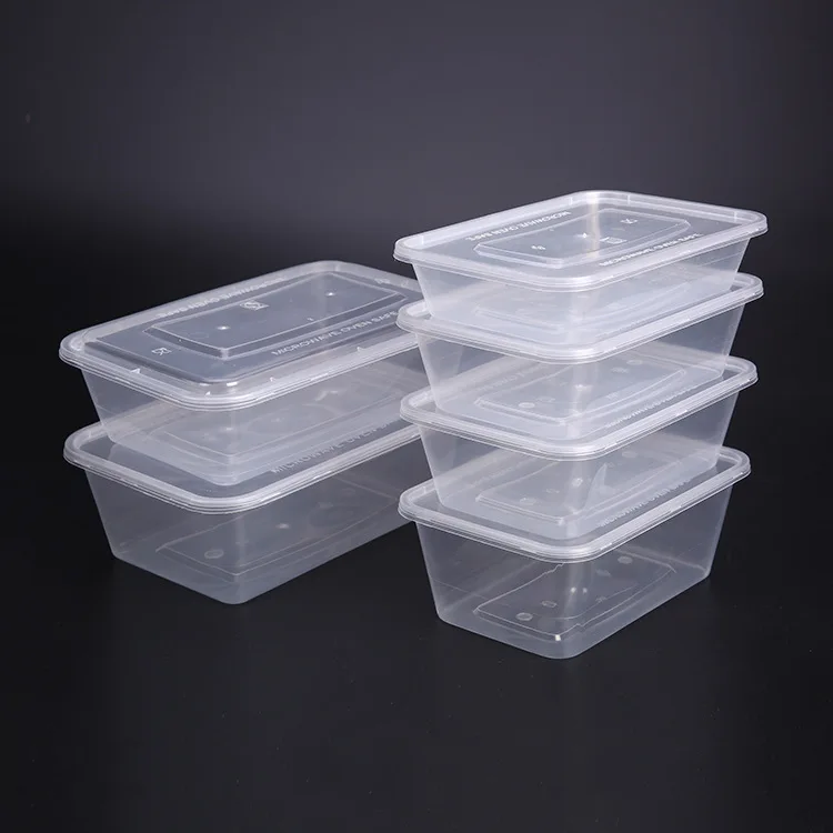 Takeout Food Containers 150 pack Rectangular Plastic Food Storage Bento Boxes Reusable BPA Free Food Prep Storage Containers