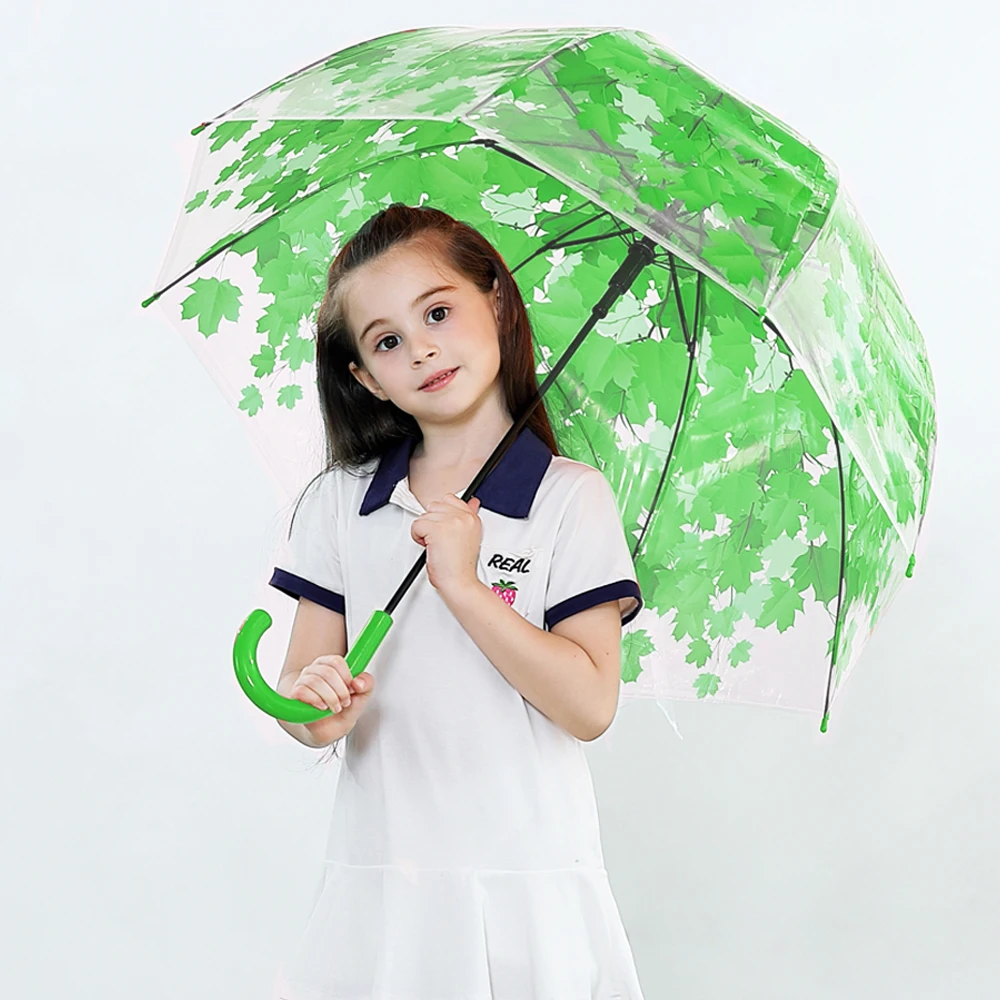 18inch wholesale promotional machine printing poe clear transparent kids children umbrella