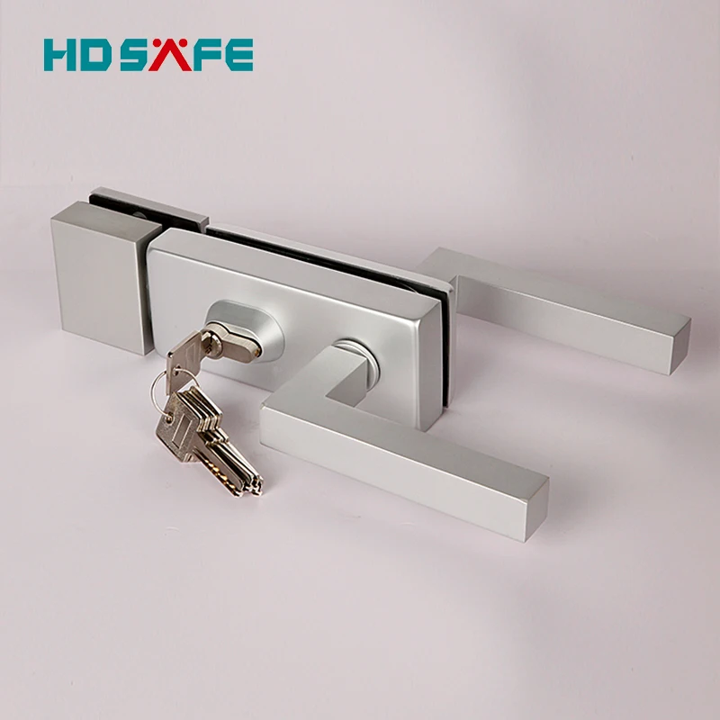 Glass Door Handle Simple Style Door Lock Design Hardware Factory Slim Frame Glass Door Handles