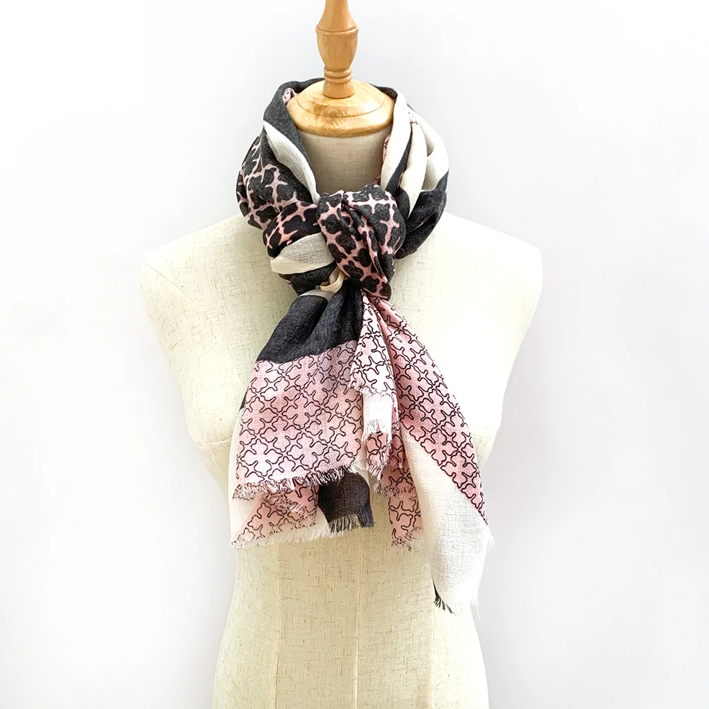 
Hot Sale Minimalist Style Polyester Satin Scarf Square with Warm Apply to Clothing Collocation 
