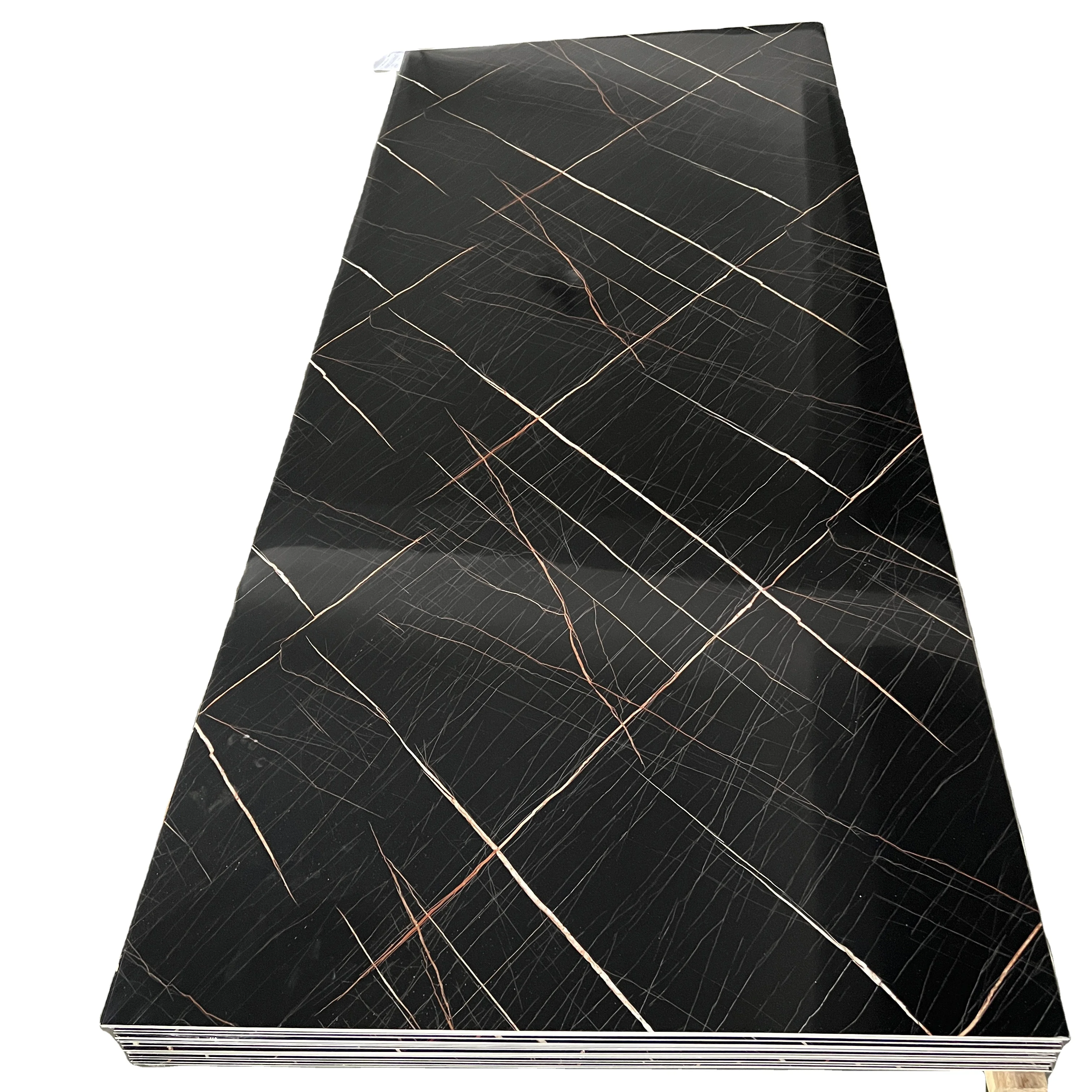 SPC UV Wall Panel 1220*2440mm PVC Rigid Marble Sheet Board Hotel House Decoration UV Protected PVC Marble Sheet Board Interior