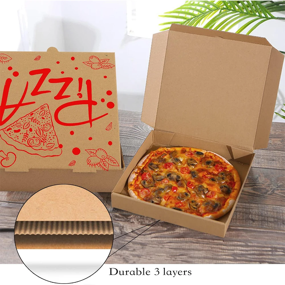 Powerful Manufacturer Custom Printed Pizza Box Wholesale Pizza Tray Paper Packing Boxes 12 Inches Pizza Box