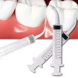 Medical Customized Disposable syringe 12ml dental impression oral irrigation syringe with curved tip scale