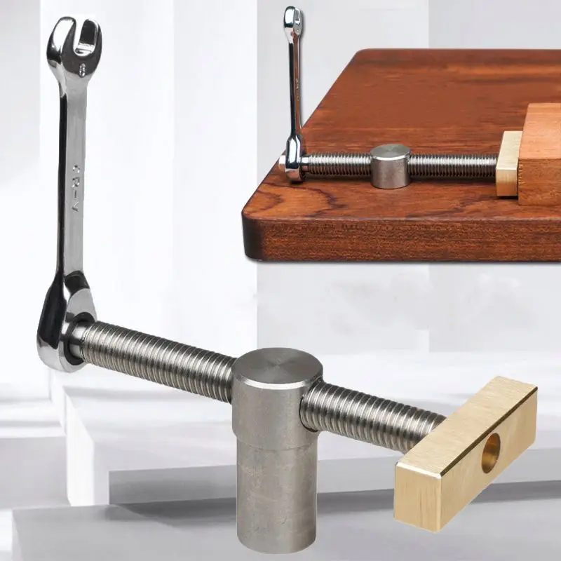 TEBAK Hot seal woodworking tools table lock fitting stainless steel clamp tool table vise table clamp woodworking pipe clamp