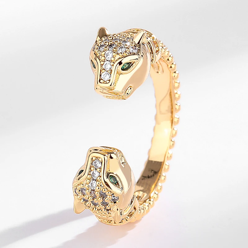 Fashion Panther high quality jewelry 18k real gold plated bracelet ring set  jewelry bangle set
