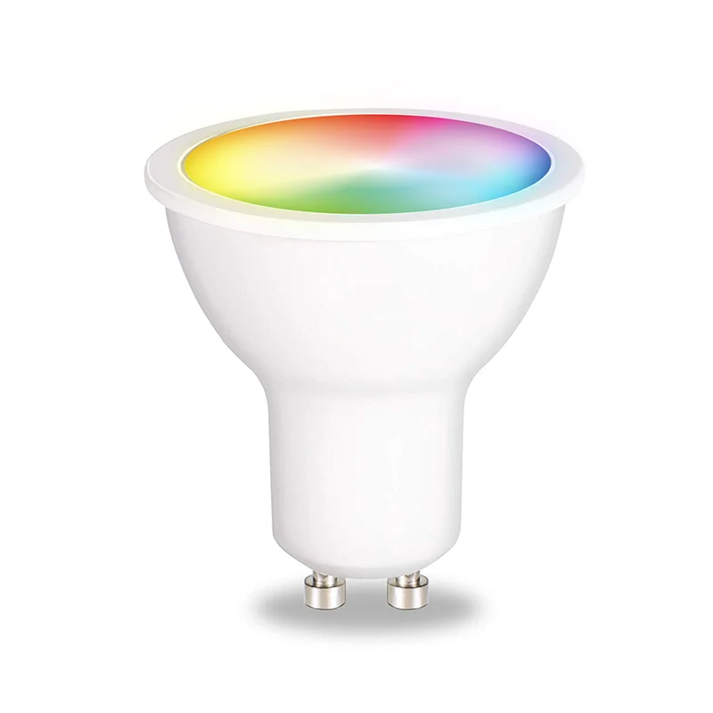 Совместимая лампа wooчен Alexa Google Home DC 12 В AC 220-240 RGB Светодиодная gu 10 точечный лампочек