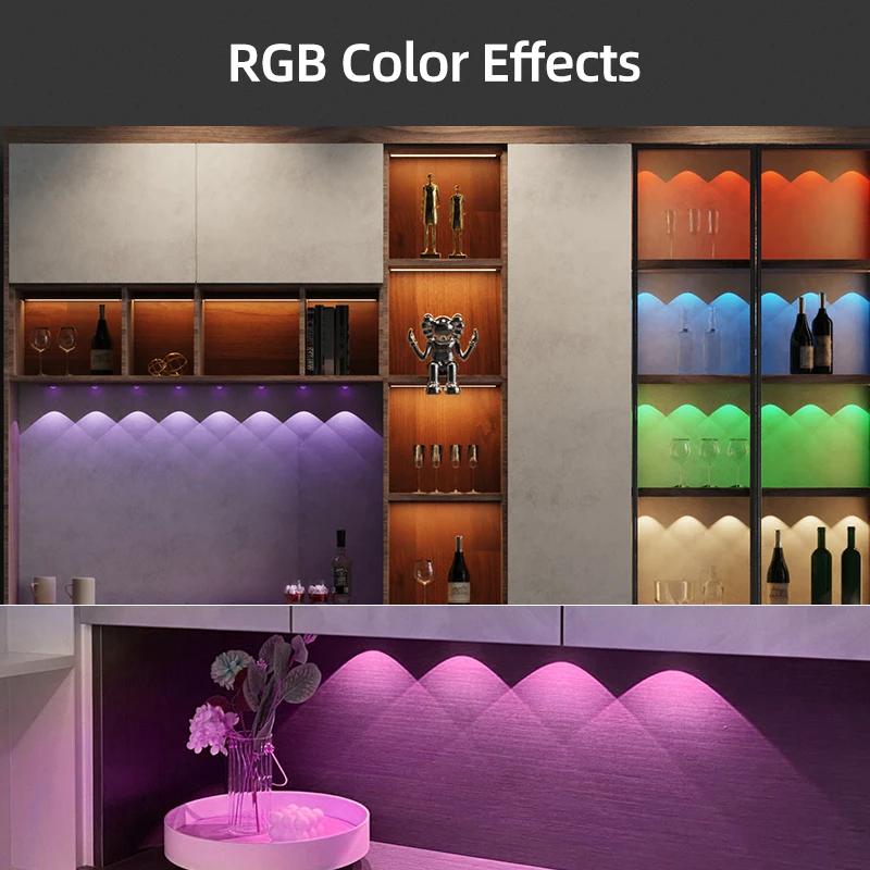 Easy Installation RGB Motion Sensor Lamp Wardrobe Doorway Cabinet Night Led Cabinet Light