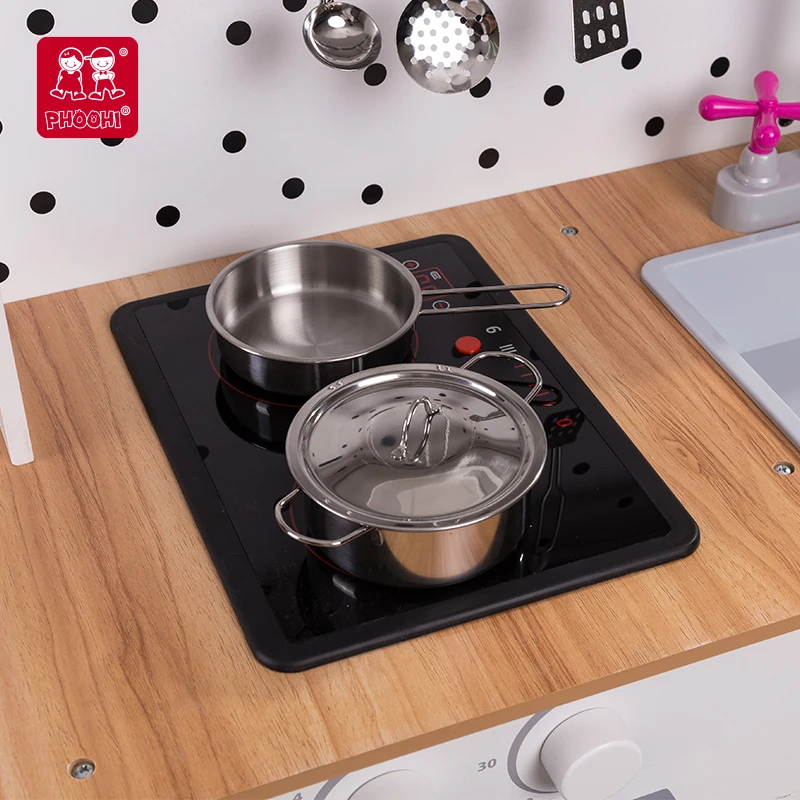 Mini white kitchen doll house toy white pretend kitchen play set for kids playing