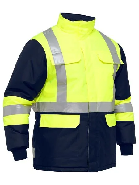 Adhesive two tone visible frozen sustainable source insulation ribbed cuff overalls
