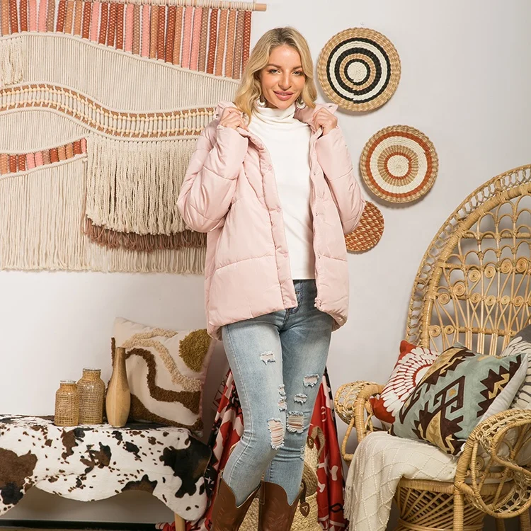 Быстрая доставка Новый светильник розовый пуховик Женская Стеганая куртка для зимы