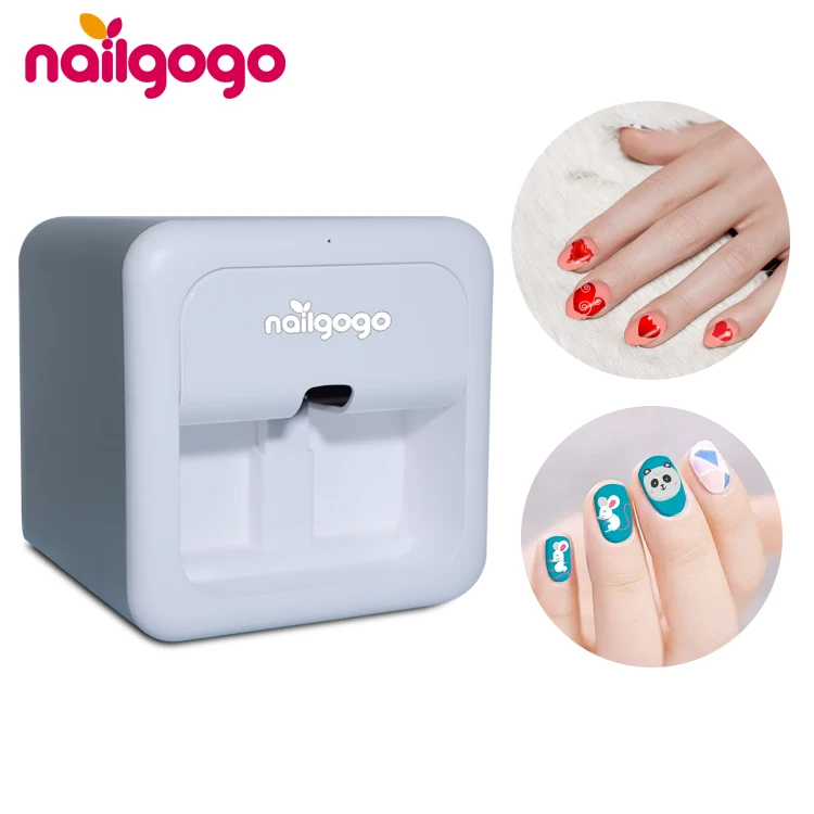 Nailgogo mini printer 3 d nail art machine 3d finger printer intelligent printer