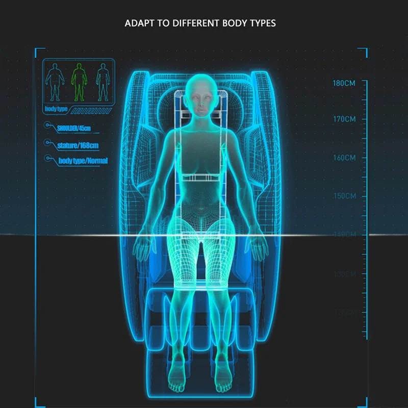 2022 Bealife Hot Selling Full Body Zero Gravity 18 Massage Ball Foot Roller Music Massage Chair for Health Care