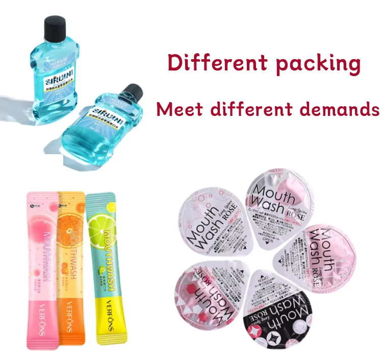 Cleansing Oral Refresher Mini Strip Mouthwash OEM Private Label Portable Sachet Pocket MouthWash