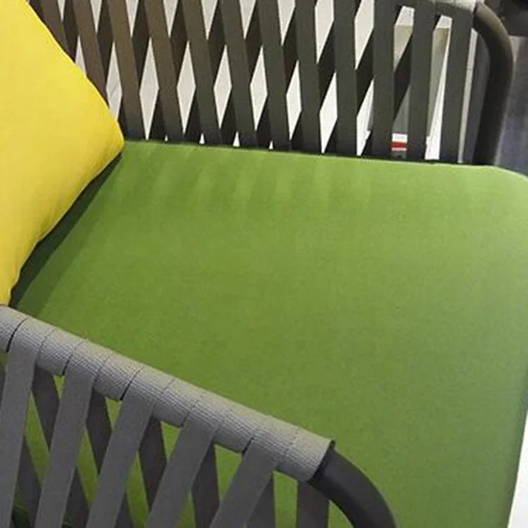 modern furniture woven rattan sofa outdoor dining chair simple  leisure reception three-seat sofa aluminum frame