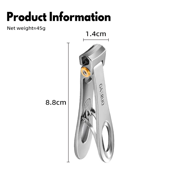 New arrival nail supplies large size wide jaw nail cutter mess free no splash nail clipper for men and women and elder person
