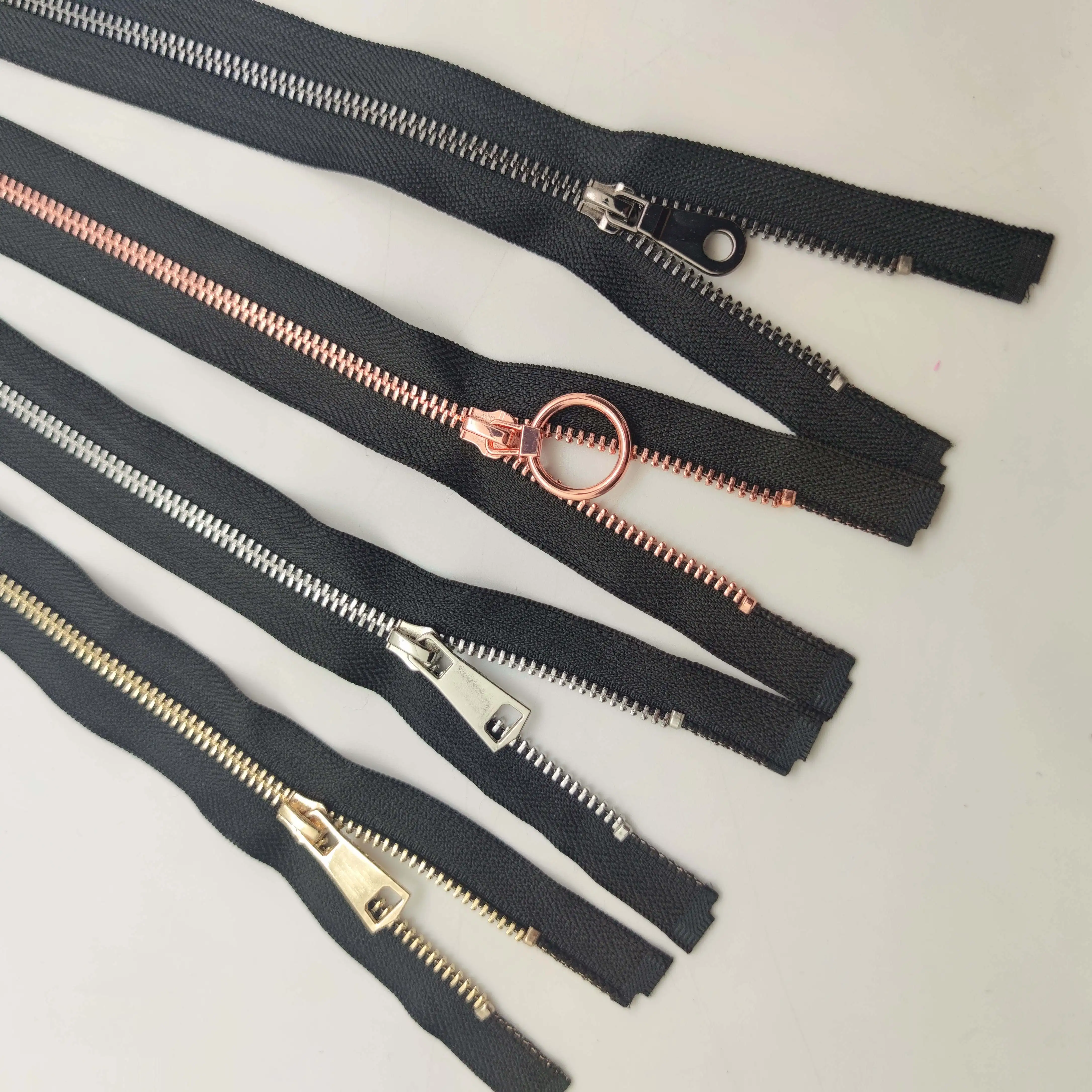 Wholesale Factory Custom 4# 16cm Close End Metal Brass Zipper Or Zips