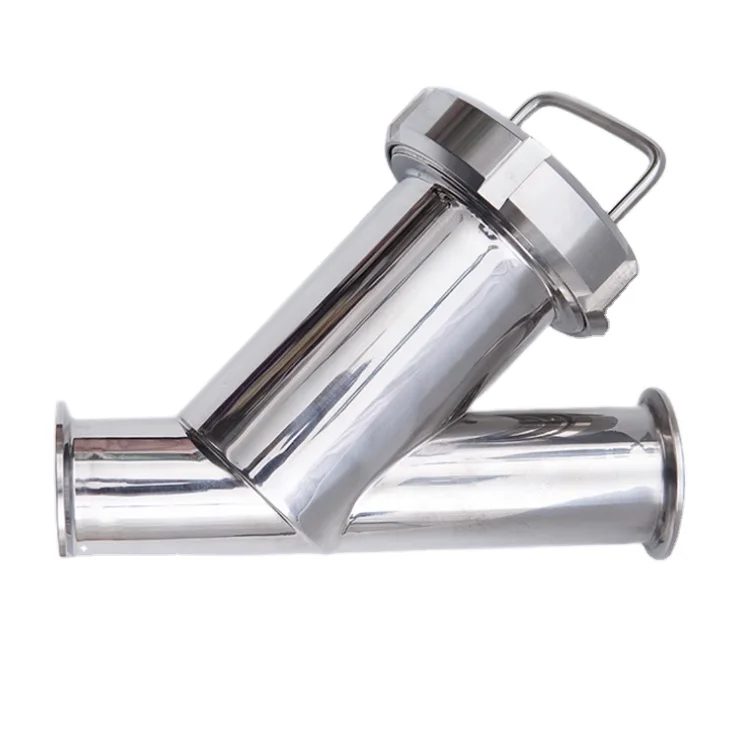 Manufacturer High Quality Y Type Filter SS304/316 Sanitary Tri Clamp Precision Filter Housing Mesh Strainer For Water Treatment
