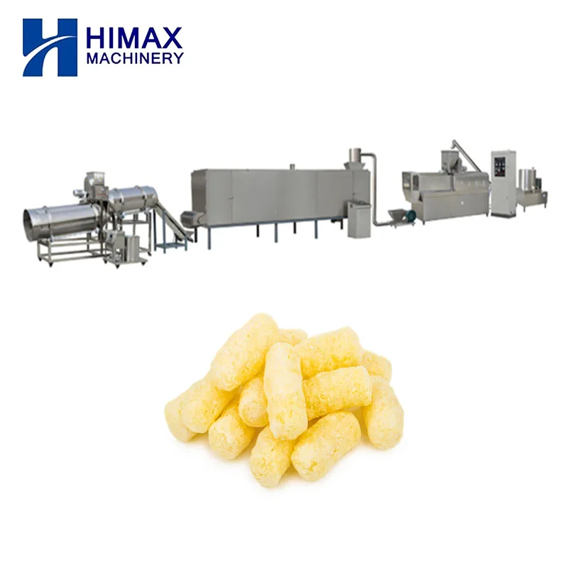 Stainless steel puffed corn snaks food making twin screw extruder 150 Kg/h food snacks machine cheese puff snack food line