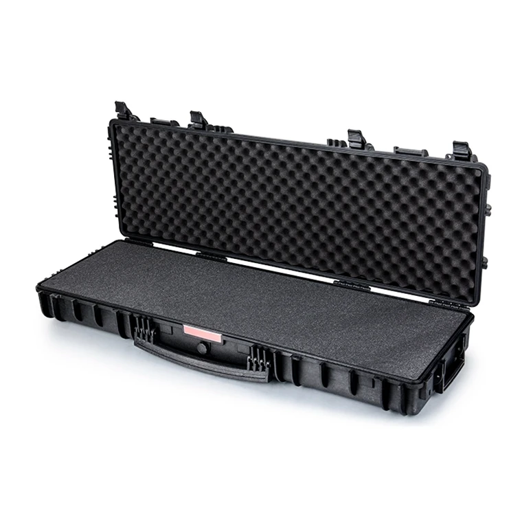 Glary All Weather Tactical wheeled Gun Case Waterproof Hard Plastic Gun Case Box with Foam