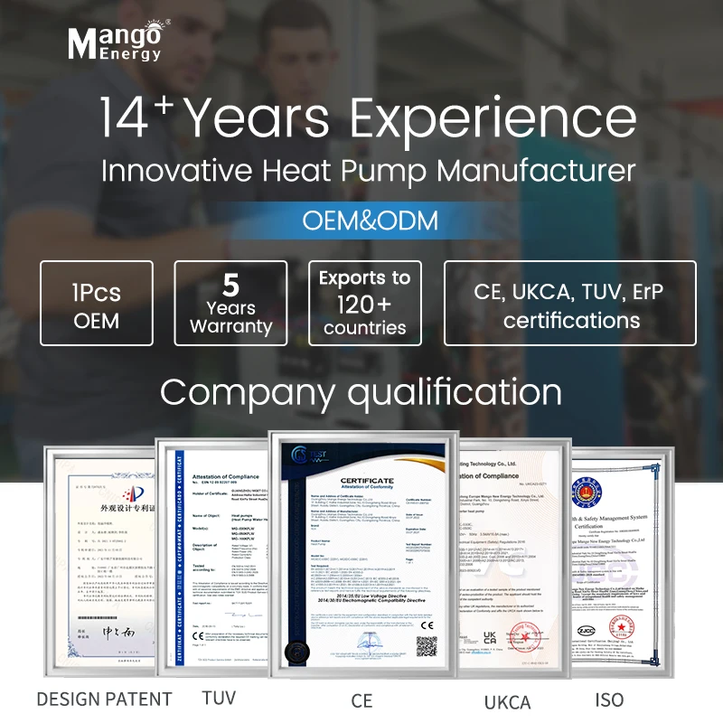 Monoblock DC Inverter cooling Heat Pump single fan R290  heating 75°c  hot water heat pump