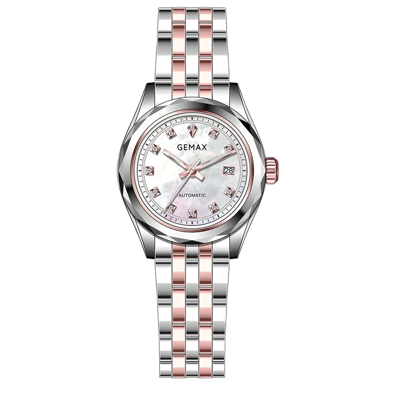 Latest luxury stainless steel women watch waterproof ladies fashionable quartz wristwatches