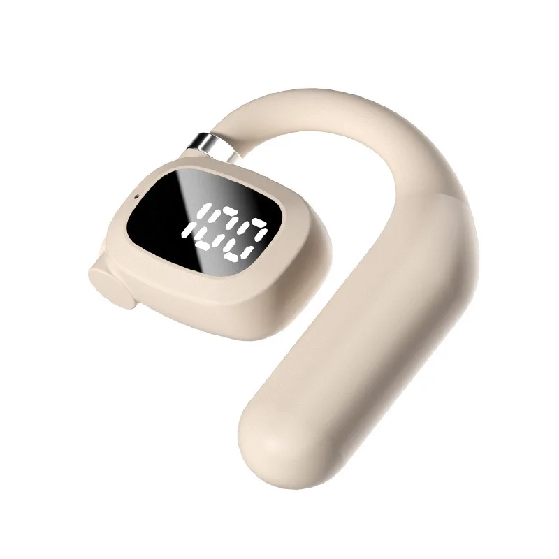 2024 Sport Headphone LED HD Display Ear Single Earphone Fast Charging Adjust Wireless Blue Tooth Bone Conduction Headset Gift