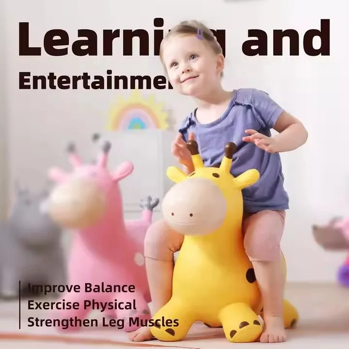 yuwei Hottest Rubber Toy High Quality Inflatable Toy Animal Hopper Kids Favorite Bouncy Horse Hopper With Color Box squishy toys