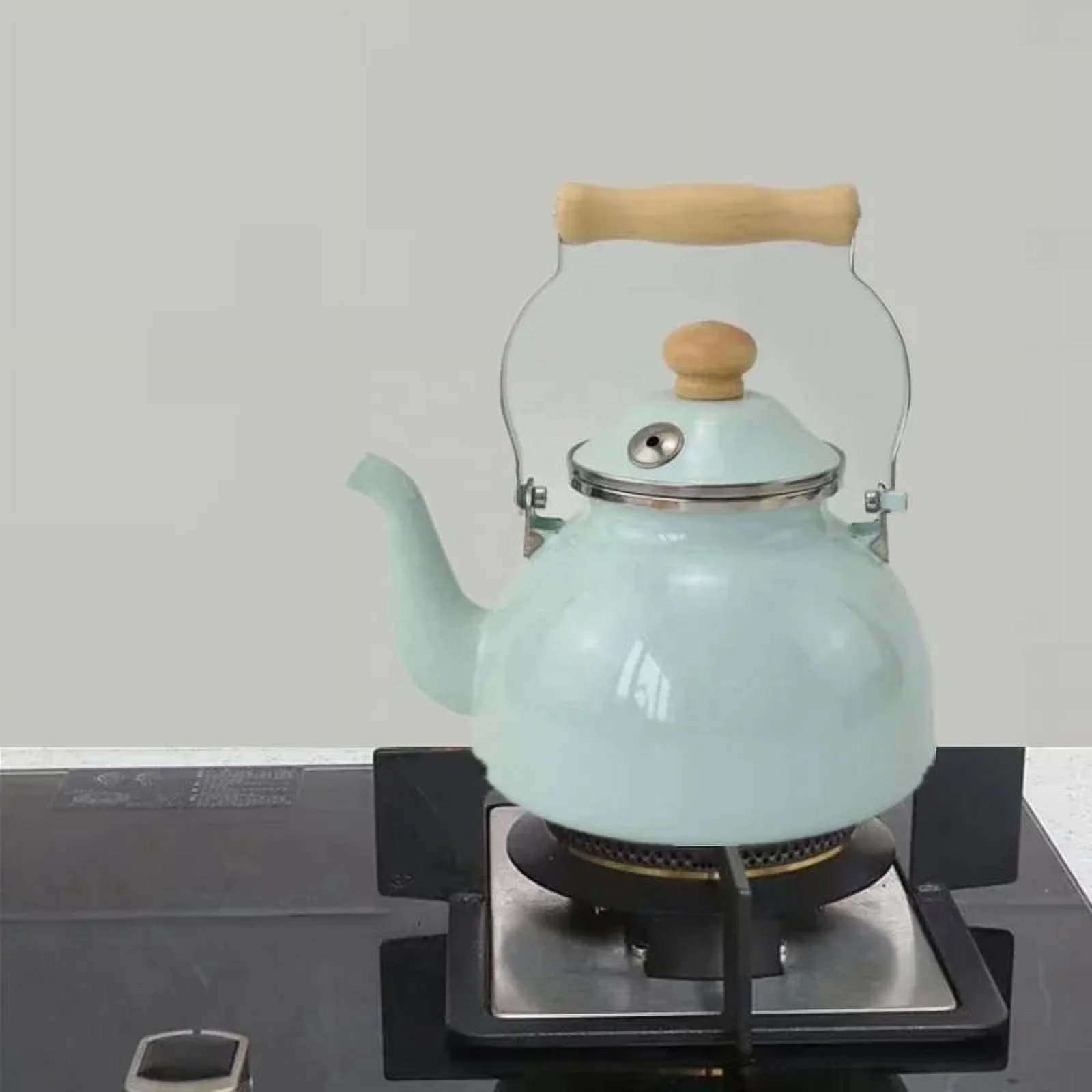 2.5L традиционный эмалированный чайник со свистком черный матовый Emaye Emaille красочный красный синий Ollas de Peltre AVON Полные наклейки